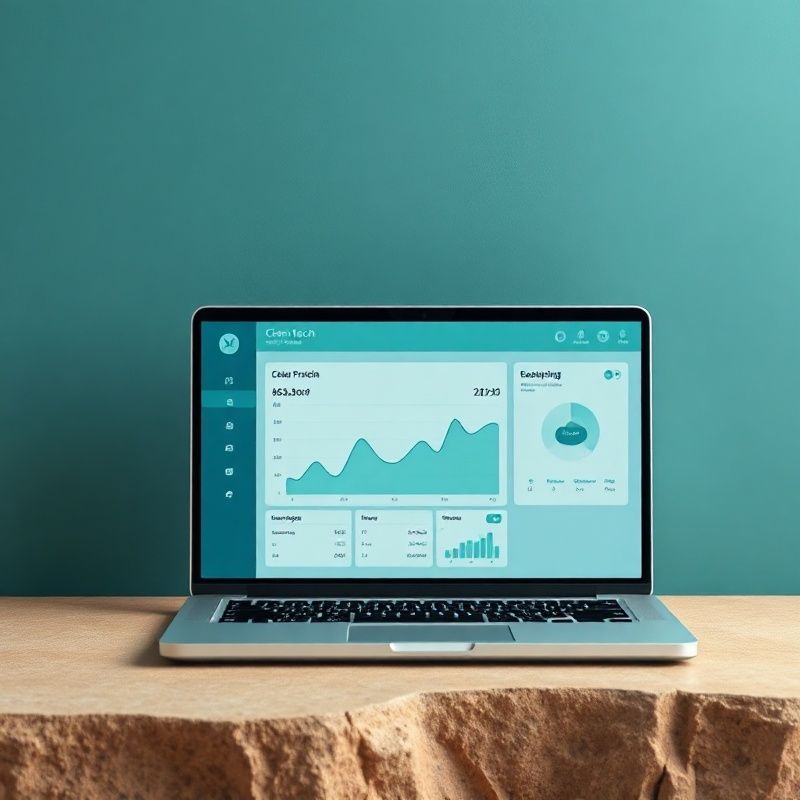 Activelivingx nadzorna ploča na laptopu s teal sučeljem
